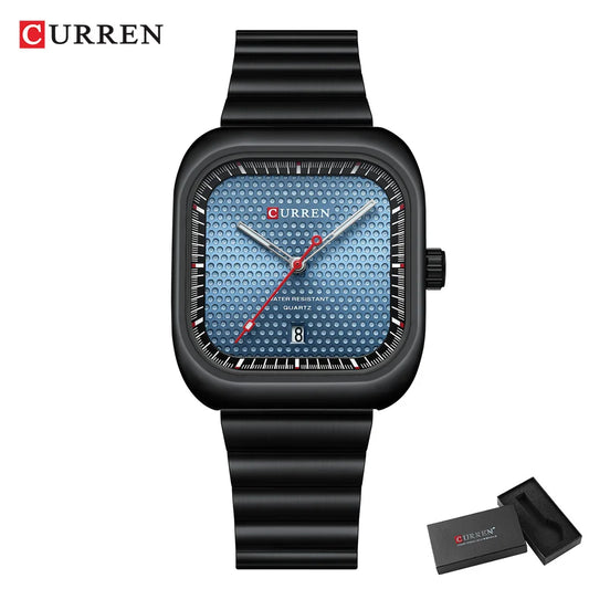 Orologio Uomo Quarzo Acciaio Inossidabile Quadrante 38mm Data Automatica