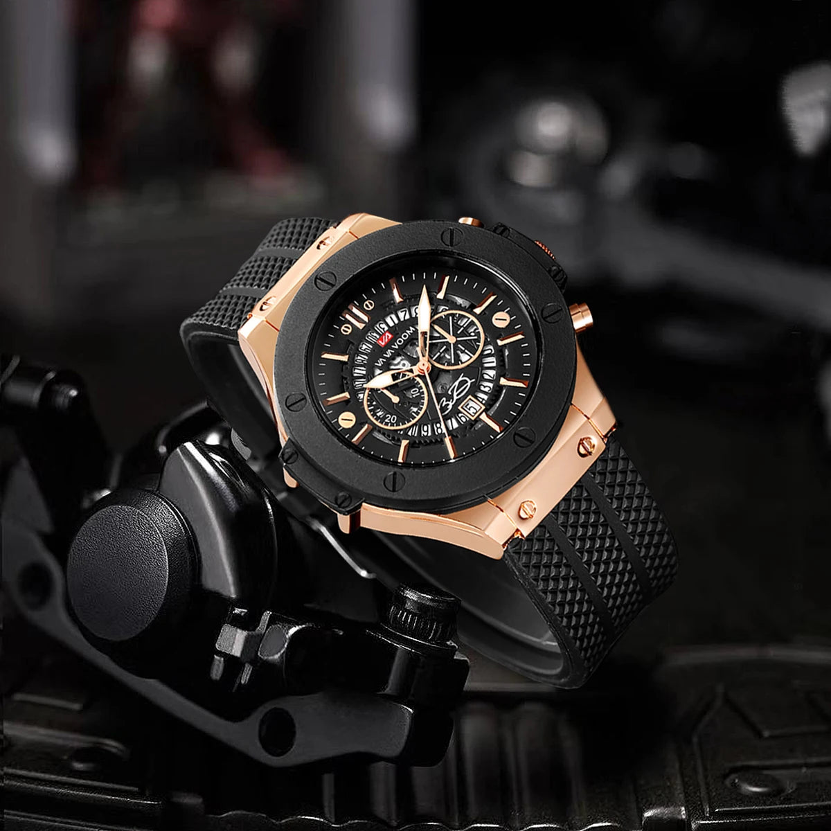 Orologio Uomo Sportivo Quarzo Silicone Quadrante 48mm