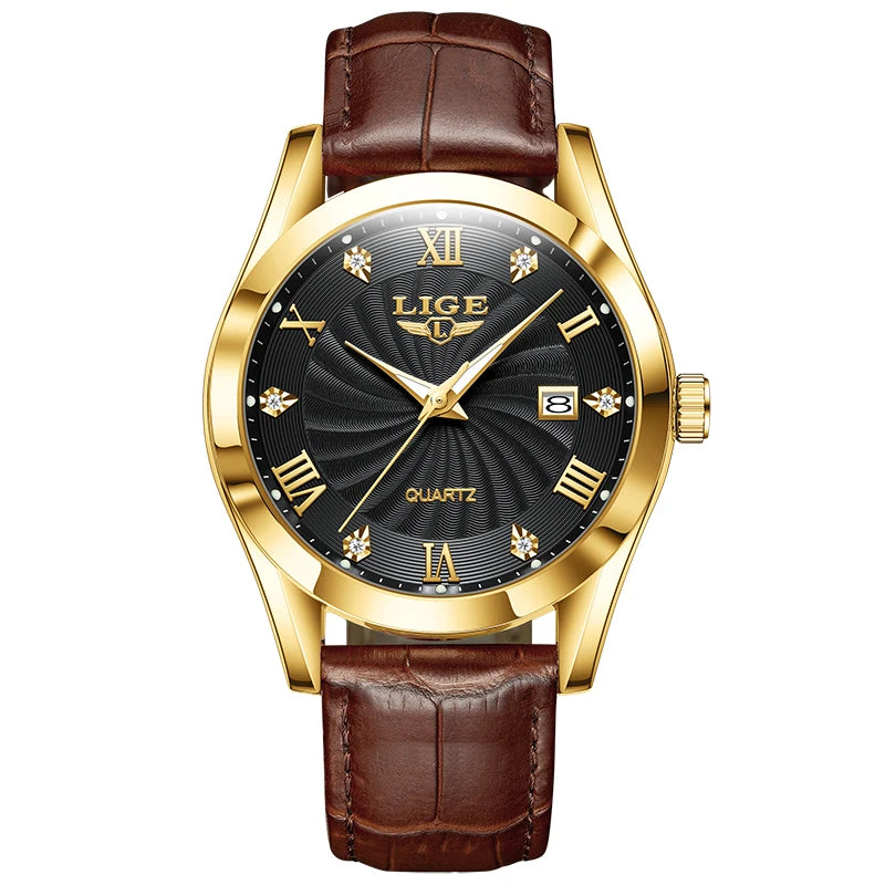 Orologio Uomo Quarzo Similpelle Data 40mm Elegante