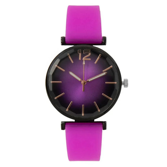 Orologio Donna Elegante Quarzo Cinturino in Silicone Moda Casual