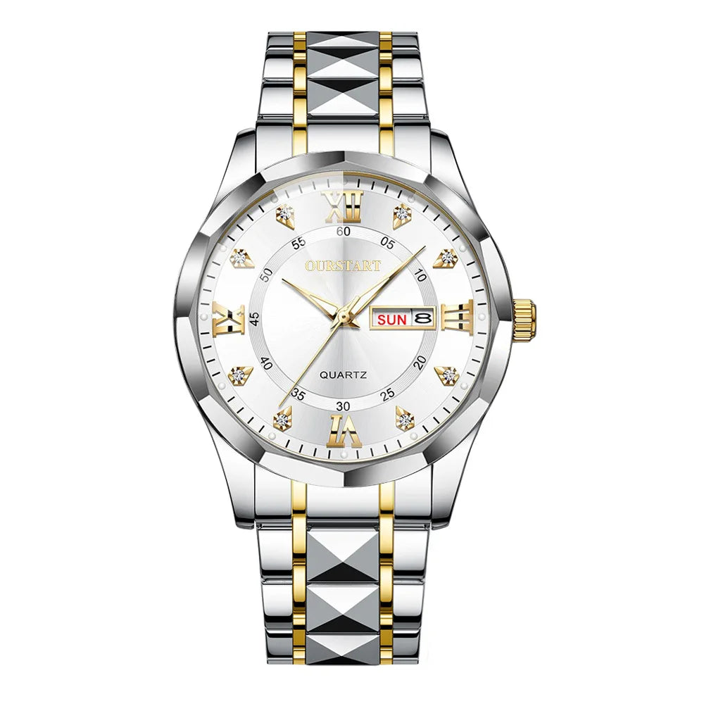 Orologio Uomo Moda e Casual al Quarzo con Data Cinturino in Lega