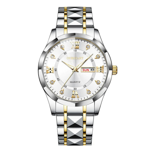 Orologio Uomo Moda e Casual al Quarzo con Data Cinturino in Lega