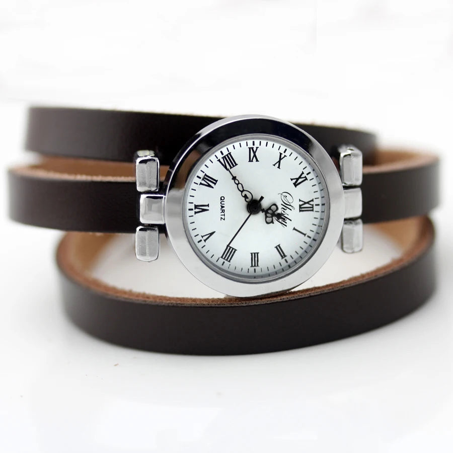 Orologio Donna Quarzo Elegante Moda Casual Cinturino Similpelle Quadrante 25mm