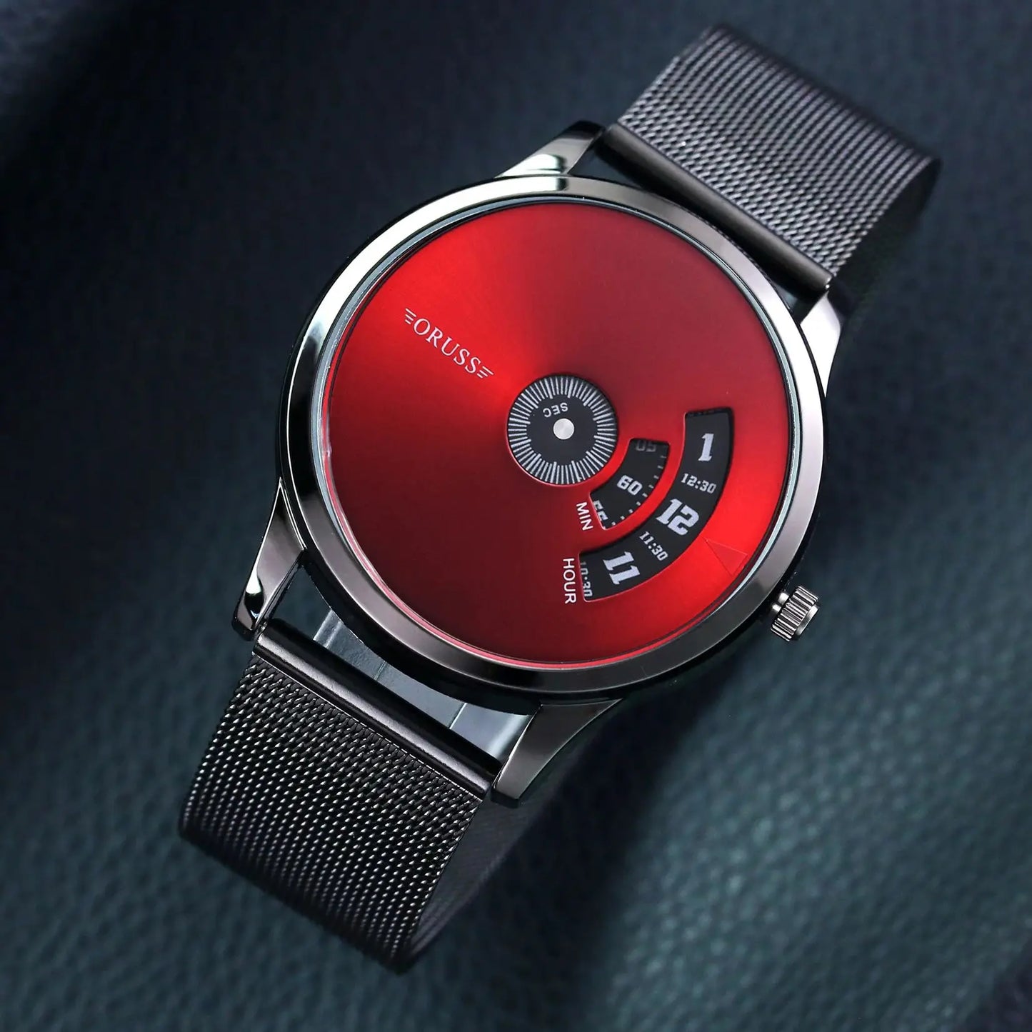 Orologio Uomo Moda al Quarzo Cassa Rotonda Cinturino in Lega Elegante
