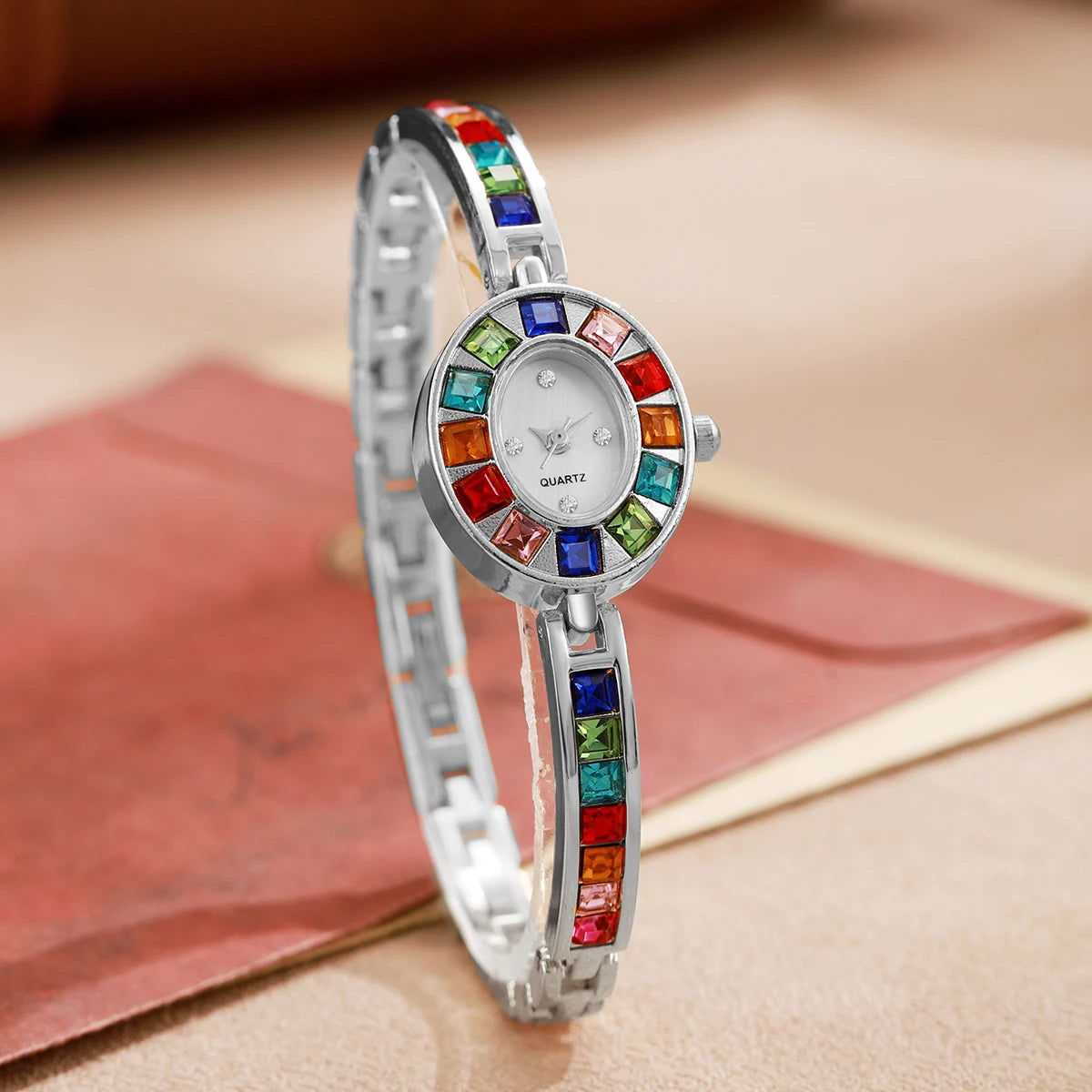 Set 2 Orologi Donna Quarzo Eleganti Moda Cinturino Lega