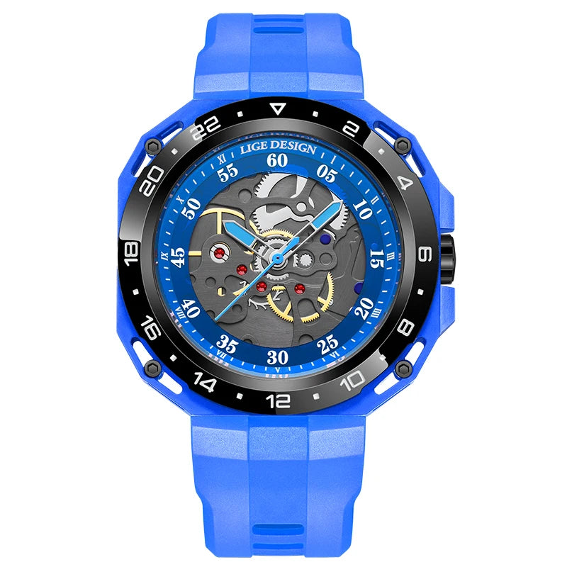 Orologio Uomo Al Quarzo Cinturino In Silicone Moda Casual Lancette Luminose