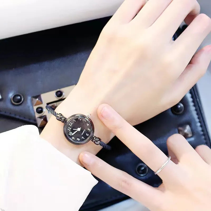 Orologio Donna Elegante Quarzo Bracciale Sottile in Lega Moda