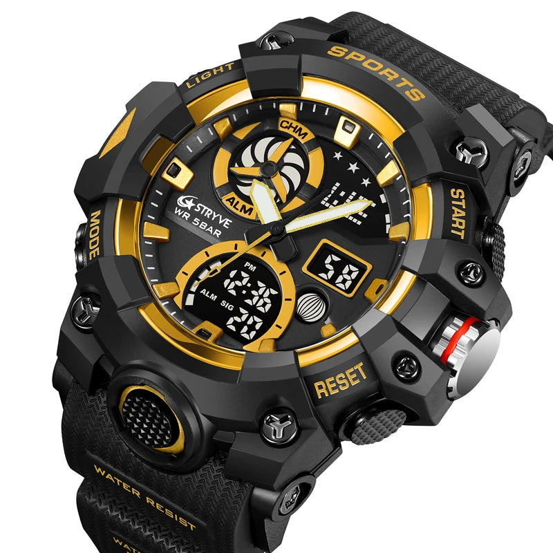 Orologio Sportivo Uomo Cronografo Digitale, Resistente all’acqua