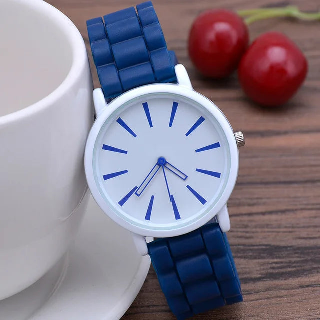 Orologio Donna al Quarzo Moda Casual con Cinturino in Silicone Elegante Leggero