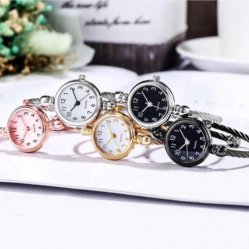 Orologio Donna Elegante Quarzo Bracciale Sottile in Lega Moda