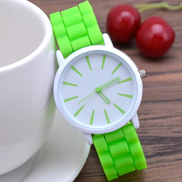 Orologio Donna al Quarzo Moda Casual con Cinturino in Silicone Elegante Leggero