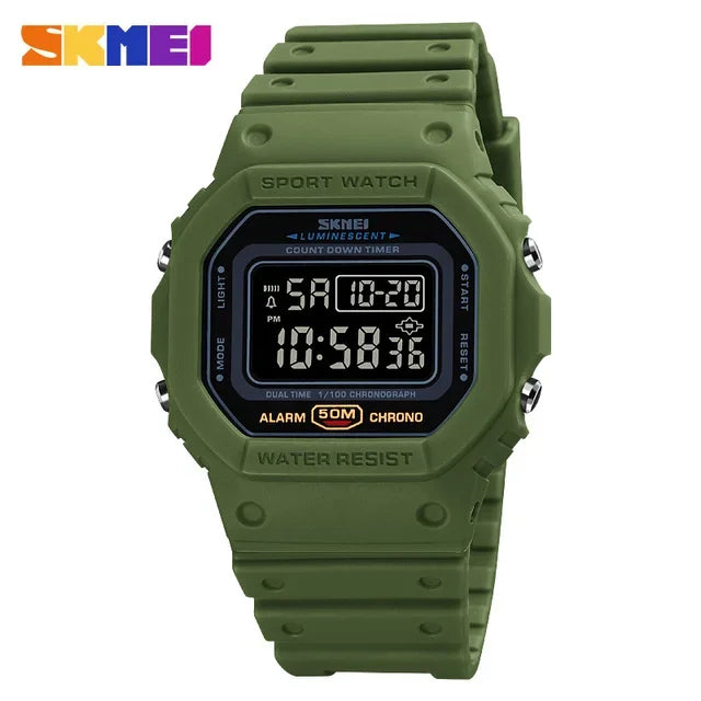 Orologio Digitale Uomo Sportivo LED Multifunzionale con Sveglia Cronografo Data