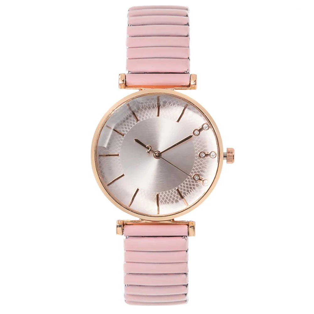 Orologio Donna Quarzo Cinturino Elastico Acciaio Elegante