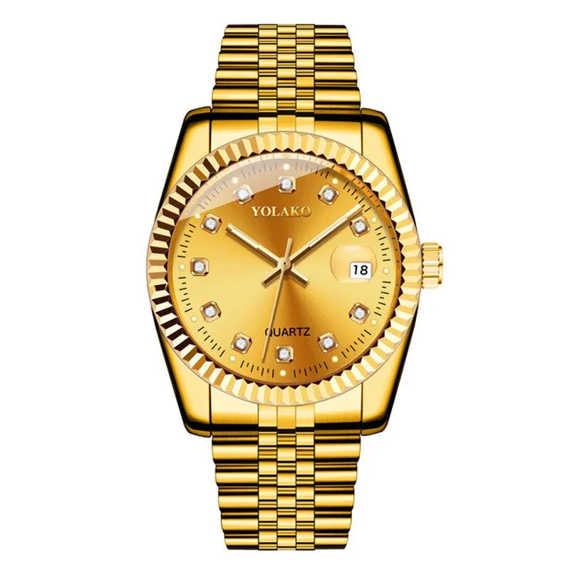 Orologio Uomo Quarzo Acciaio Moda Casual Con Data E Lancette Luminose