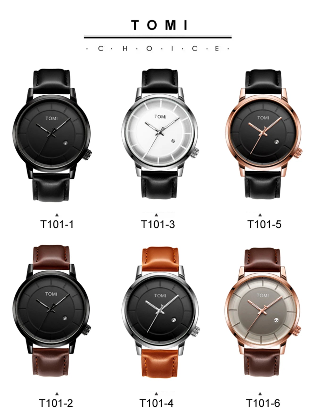 Orologio Uomo Quarzo – Cinturino Similpelle Stile Casual Quadrante 42mm