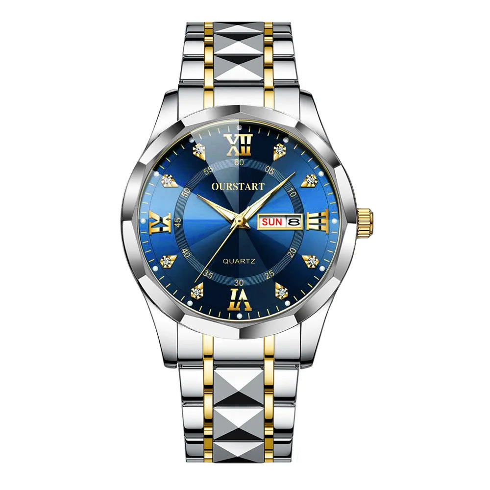 Orologio Uomo Moda e Casual al Quarzo con Data Cinturino in Lega