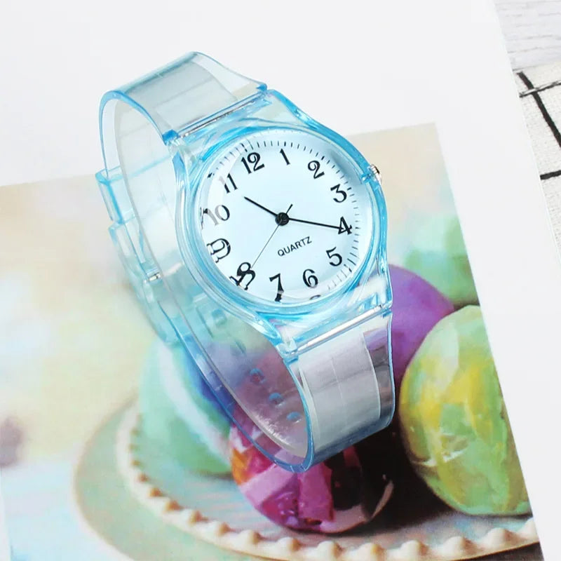 Orologio Donna Trasparente Quarzo 34mm Cinturino Plastica