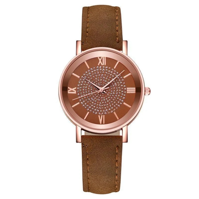 Orologio Donna al Quarzo Moda e Casual con Cinturino in Similpelle Elegante