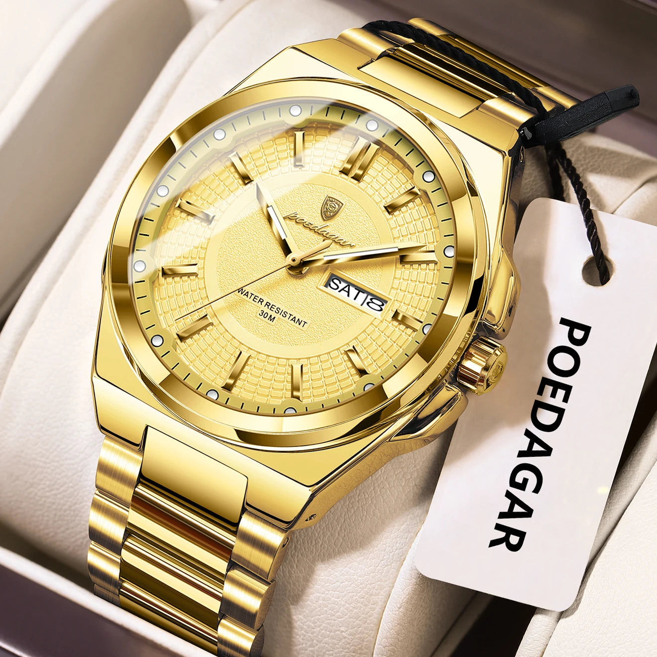 Orologio Uomo Acciaio Quarzo Classico Elegante Moda Casual Data