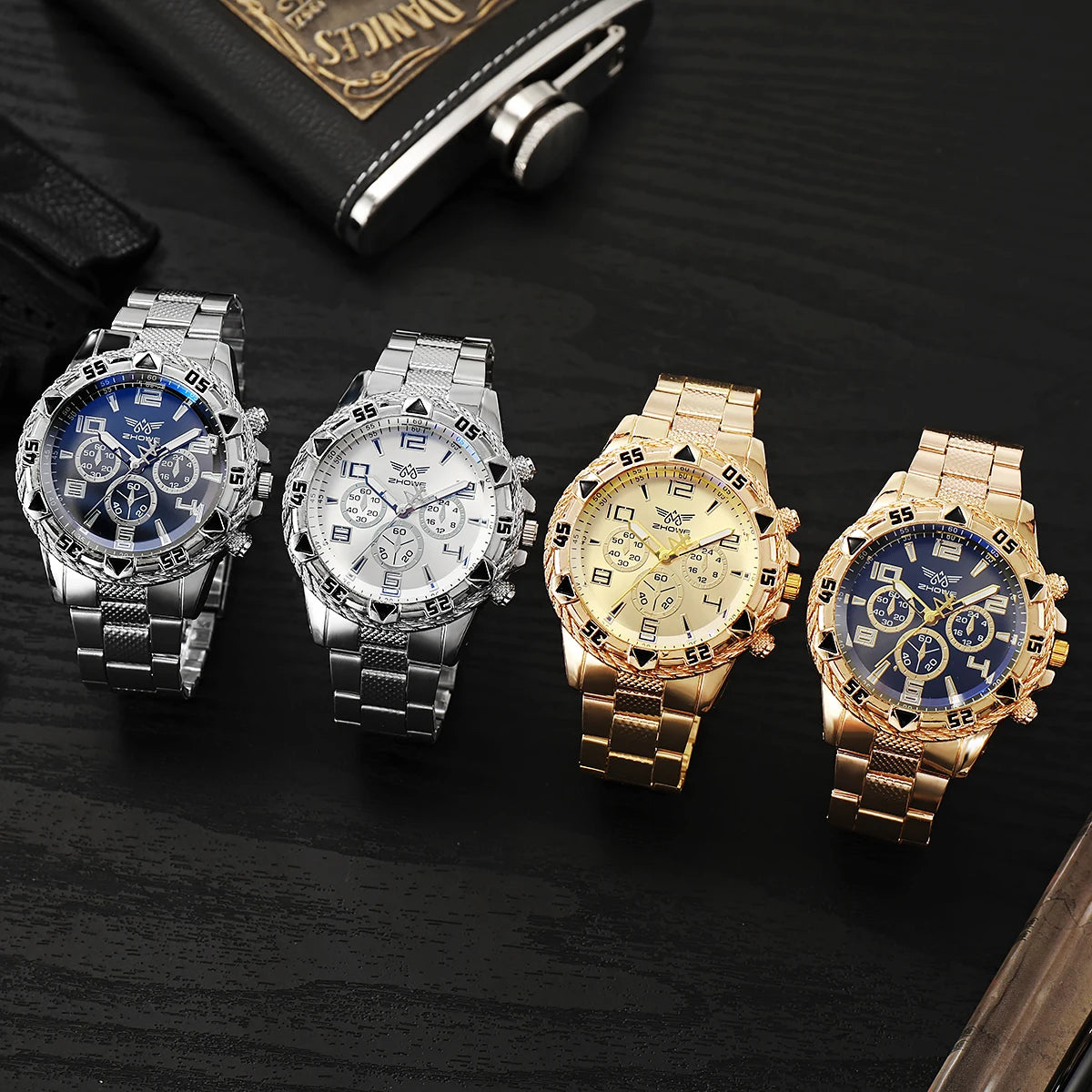 Orologio Uomo Quarzo Cassa Lega – Cinturino Metallo Moda Casual