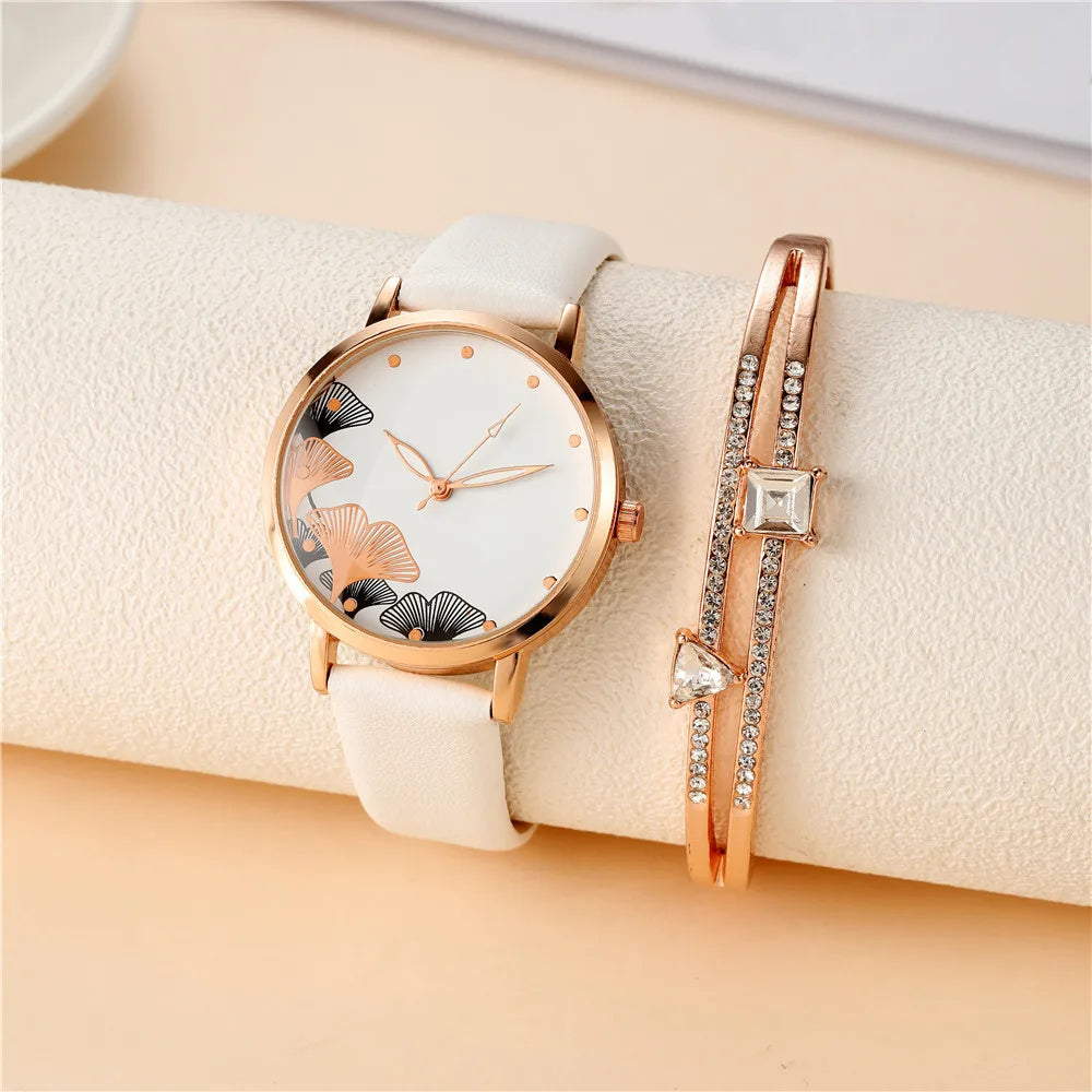 Orologio Donna Quarzo Cinturino Similpelle Elegante Moda Casual
