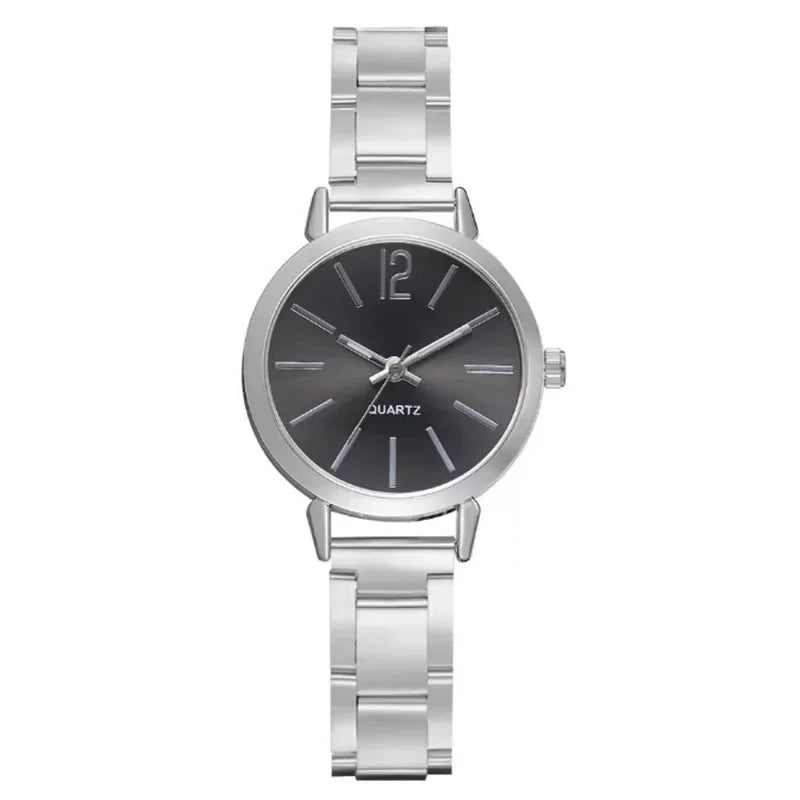 Orologio Donna Elegante Quarzo – Cinturino Acciaio Inossidabile Quadrante 30 mm