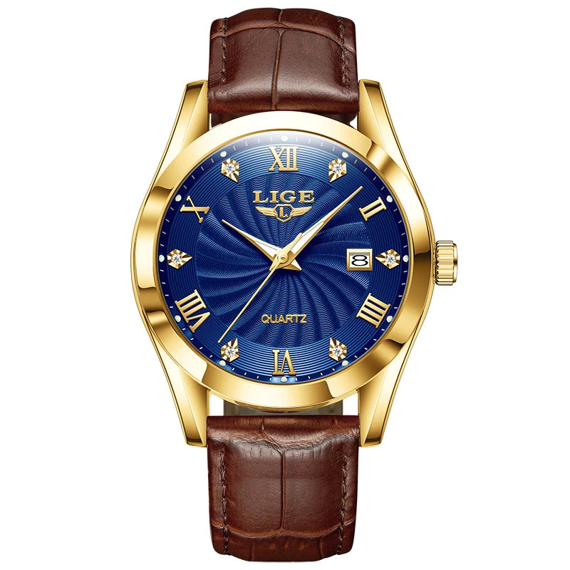 Orologio Uomo Quarzo Similpelle Data 40mm Elegante