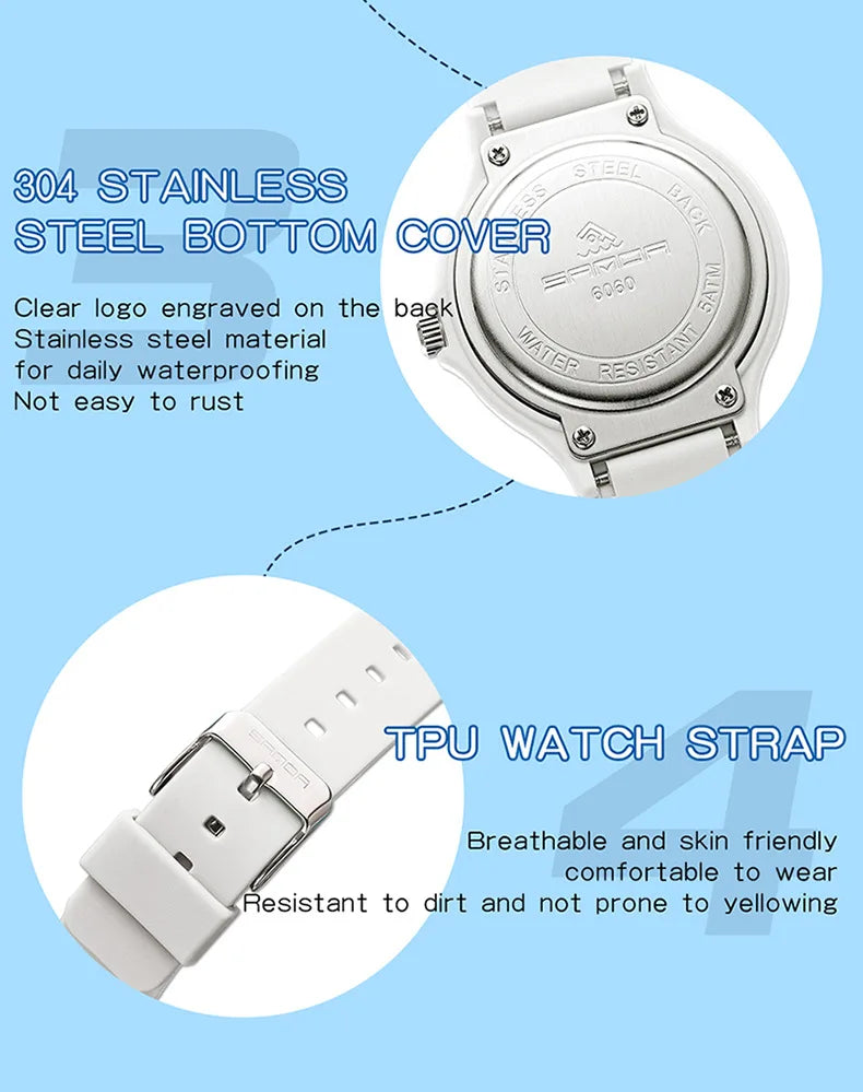 Orologio Uomo Donna Quarzo Sportivo – Silicone Resistente Quadrante 36 mm