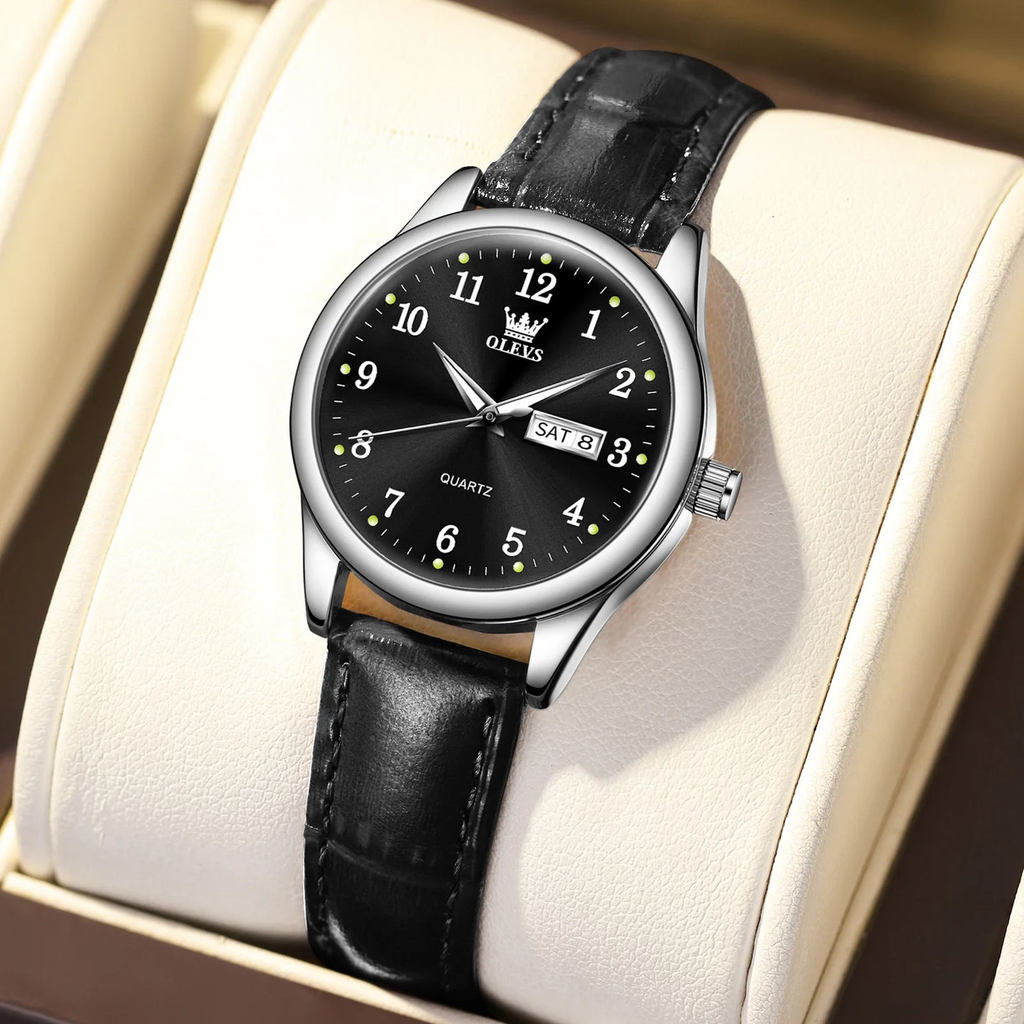 Orologio Donna Al Quarzo Elegante Con Data Casual Cinturino Similpelle