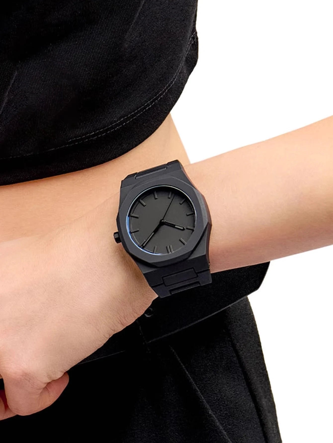 Orologio Uomo 42 mm Quarzo Sportivo Cinturino Plastica Rinforzata