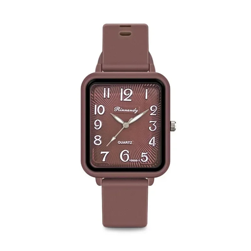Orologio Donna Al Quarzo Con Cinturino In Silicone Casual Moda Semplice