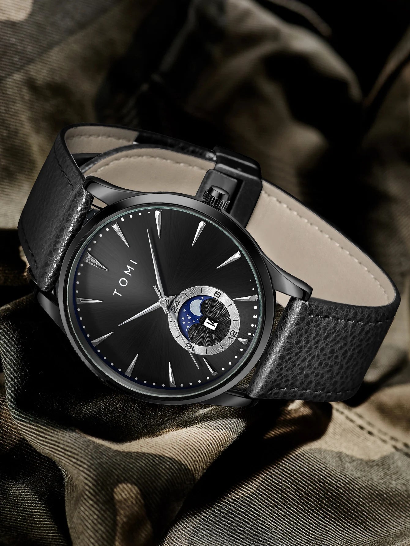 Orologio Uomo Quarzo Cinturino Similpelle – Elegante e Casual Quadrante 42mm